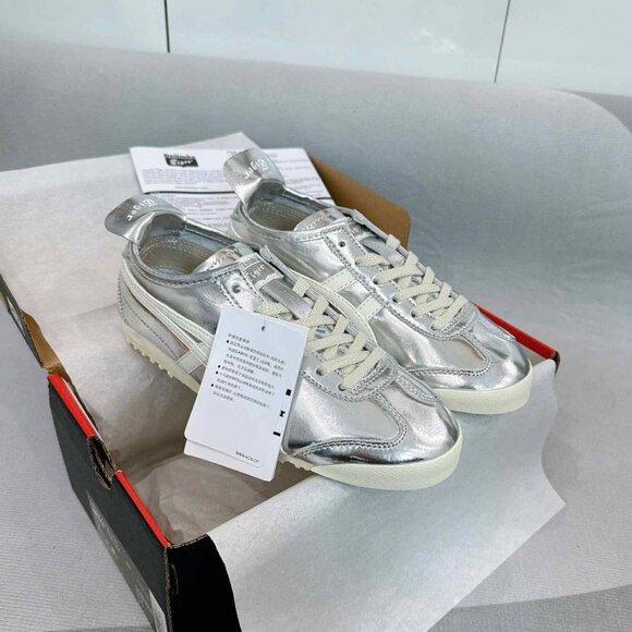 Onitsuka Tiger by Asics Silver and White Sneakers - Picture 2 of 5